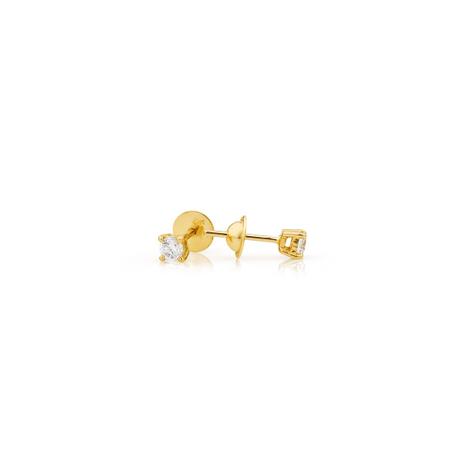 Brinco de Ouro 18k Cartier 2 Diamantes de 10 Pontos cada br22089 - Joiasgold Menor preço em Brinco de Ouro 18k Cartier 2 Diamantes de 10 Pontos cada br22089 - Joiasgold