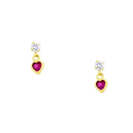 Brinco de Ouro 18k Coração Pendurado de Zircônias br16582 - Joiasgold é boa?