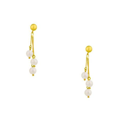 Brinco de Ouro 18k Pérolas Penduradas br19886 - Joiasgold é boa?