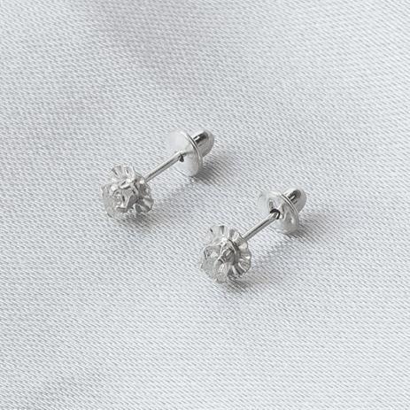 Brinco de Prata Infantil Zircônia Cristal - Prata fina Menor preço em Brinco de Prata Infantil Zircônia Cristal - Prata fina