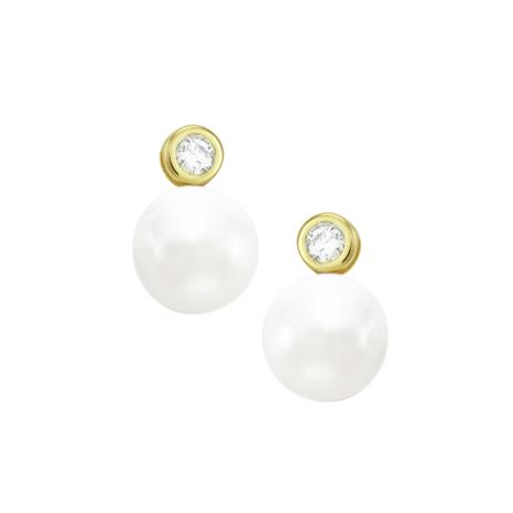 Brinco em Ouro 18K com Pérola e Zircônia - AU1534 - Bruna tessaro é boa?