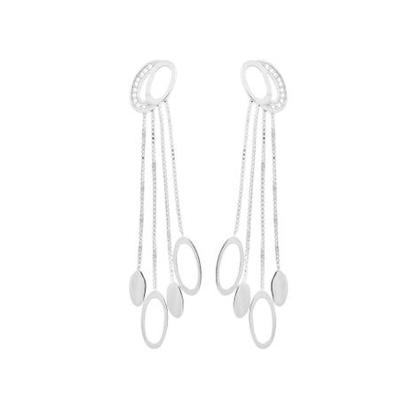 Brinco em Ouro Branco 18K com Diamantes - AU1617 - Bruna tessaro Menor preço em Brinco em Ouro Branco 18K com Diamantes - AU1617 - Bruna tessaro