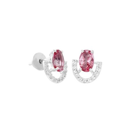 Brinco em Ouro Branco 18K Topázio Pink e White - AU4879 - Bruna tessaro Menor preço em Brinco em Ouro Branco 18K Topázio Pink e White - AU4879 - Bruna tessaro