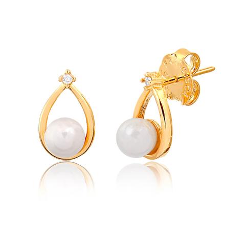 Brinco gota com pérola e zircônia folheado em ouro 18k - 2180000000923 - Francisca joias contemporâneas é ruim? Brinco gota com pérola e zircônia folheado em ouro 18k - 2180000000923 - Francisca joias contemporâneas é boa?