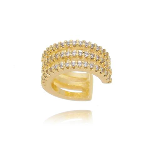 Brinco Piercing Fake Argola Micro Cravação Cristal - Drusi Menor preço em Brinco Piercing Fake Argola Micro Cravação Cristal - Drusi