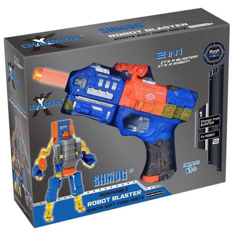 Menor preço em Brinquedo 2x1 Robô E Lançador De Dardos X Changers - Multikids