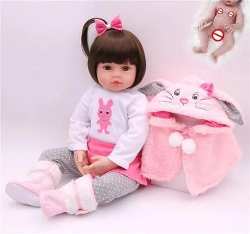 Brinquedo Boneca Bebe Reborn 47cm Corpo De Pano E Casaquinho De Frio Npk Collection Bonecas Magazine Luiza