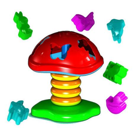 Brinquedo Cogumelo Educativo 6 Peças - Carimbrás - Carimbras Menor preço em Brinquedo Cogumelo Educativo 6 Peças - Carimbrás - Carimbras