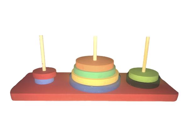 Brinquedo de Estratégia Torre de Hanói, Torre Montessori em Madeira - S&T Loja OnLine Menor preço em Brinquedo de Estratégia Torre de Hanói, Torre Montessori em Madeira - S&T Loja OnLine