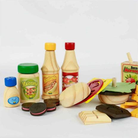 Brinquedo de madeira Coleção Comidinhas Kit Lanche da Tarde - Newart Menor preço em Brinquedo de madeira Coleção Comidinhas Kit Lanche da Tarde - Newart