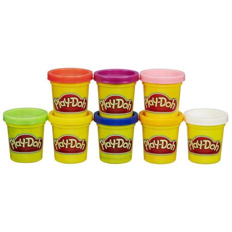 Brinquedo de massinha play doh - 8 potes arco iris - hasbro Menor preço em Brinquedo de massinha play doh - 8 potes arco iris - hasbro