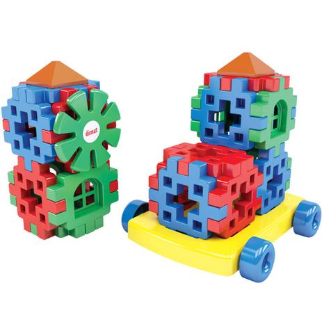 Brinquedo Educativo Caixa Blocos De Montar Box Clic e Monte - Dismat Menor preço em Brinquedo Educativo Caixa Blocos De Montar Box Clic e Monte - Dismat