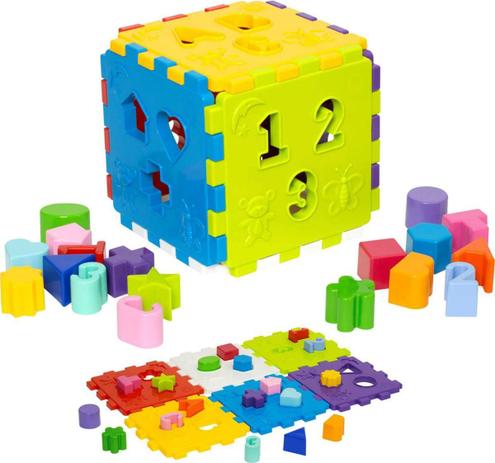 Brinquedo Educativo Cubo Didático Com Blocos Merco Toys Menor preço em Brinquedo Educativo Cubo Didático Com Blocos Merco Toys