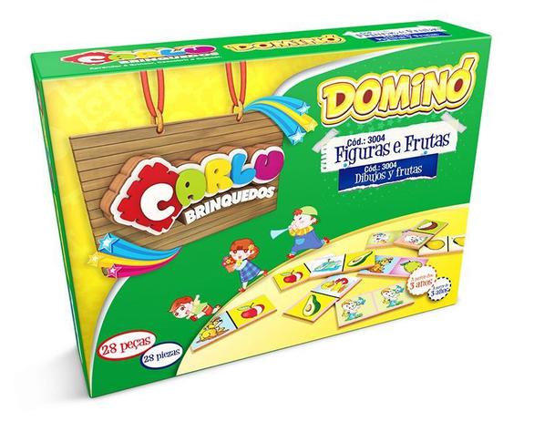 Brinquedo Educativo Dominó infantil Frutas - Carlu Menor preço em Brinquedo Educativo Dominó infantil Frutas - Carlu