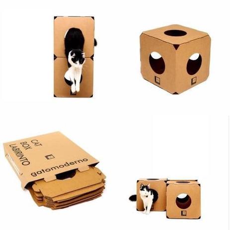 Brinquedo Gato Labirinto Kit Com 2 Cubos Papelao - Moderno Menor preço em Brinquedo Gato Labirinto Kit Com 2 Cubos Papelao - Moderno