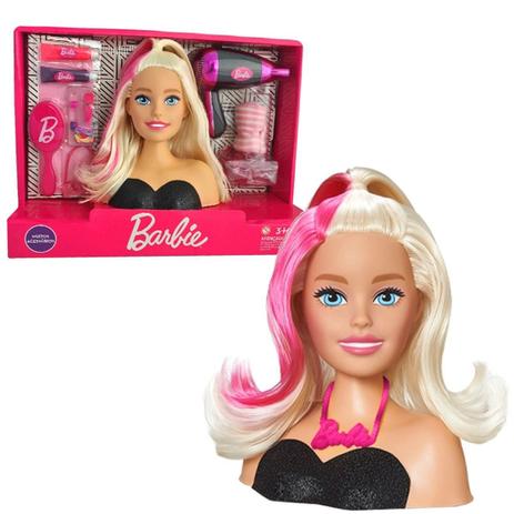 Brinquedo Infantil Barbie Modelando o Cabelo com Acessórios - Pupee Menor preço em Brinquedo Infantil Barbie Modelando o Cabelo com Acessórios - Pupee