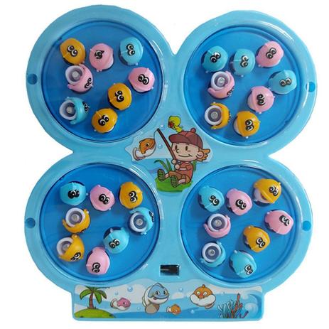 Menor preço em Brinquedo Infantil Jogo de Pescaria Criança Motorizado Pesca Com 32 Peixes Polibrinq