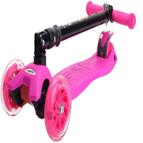 Brinquedo Infantil Para Meninas Patinete 4 Rodas C/Led Dobrável Regulável Rosa - Online Menor preço em Brinquedo Infantil Para Meninas Patinete 4 Rodas C/Led Dobrável Regulável Rosa - Online