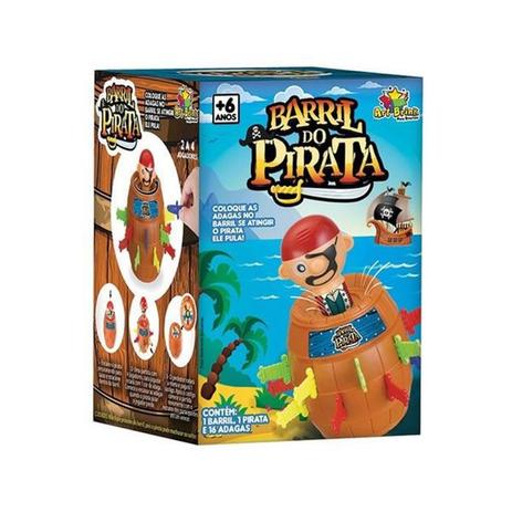Brinquedo Jogo Barril Do Pirata Pula Diversão Garantida - Art Brink Menor preço em Brinquedo Jogo Barril Do Pirata Pula Diversão Garantida - Art Brink