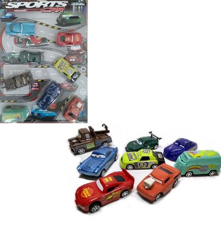 Brinquedo Kit 8 Peças Carrinho Carros Relâmpago McQueen - Sports Menor preço em Brinquedo Kit 8 Peças Carrinho Carros Relâmpago McQueen - Sports