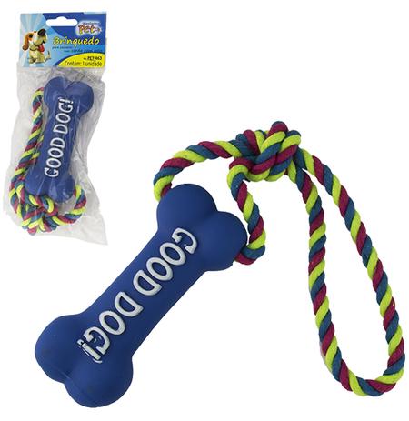 Brinquedo para cachorro modelo osso com corda e som - Western pet Menor preço em Brinquedo para cachorro modelo osso com corda e som - Western pet