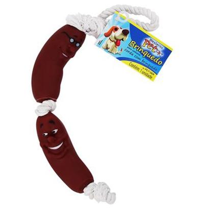 Brinquedo para cachorro salsicha e corda 32cm - Western pet Menor preço em Brinquedo para cachorro salsicha e corda 32cm - Western pet