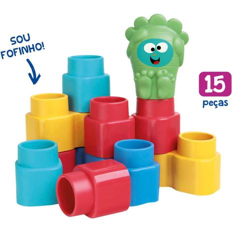 Brinquedo para Montar Fofo Blocos 15 Pecas - Elka Menor preço em Brinquedo para Montar Fofo Blocos 15 Pecas - Elka
