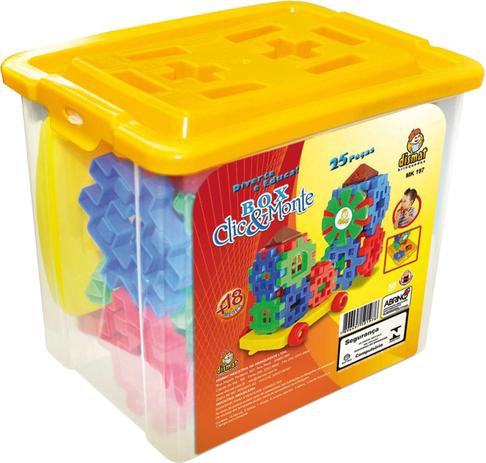 Brinquedo para Montar Mini BOX CLIC  Monte 25 Pecas Dismat é boa?