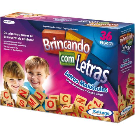 Brinquedo Pedagogico Madeira Brincando com as Letras 36PCS. - Xalingo Menor preço em Brinquedo Pedagogico Madeira Brincando com as Letras 36PCS. - Xalingo