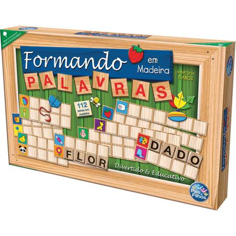 Brinquedo Pedagogico Madeira Formando Palavras - Pais e filhos é boa?