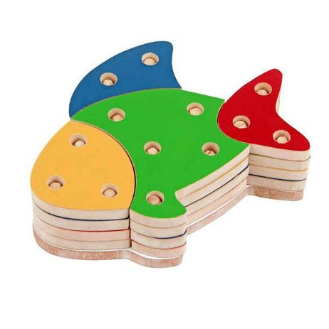 Brinquedo Pedagógico - Troque Monte e Encaixe as Cores - Peixe - Carlu Menor preço em Brinquedo Pedagógico - Troque Monte e Encaixe as Cores - Peixe - Carlu