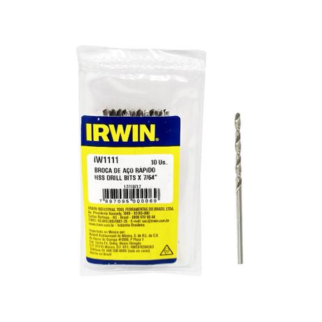 Broca Aço Rápido 7/64” 2.77mm Irwin Kit c/ 10 é boa?