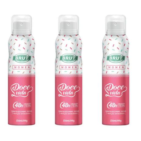 Brut Doce Vida Desodorante Aerosol 48h Woman 150ml (Kit C/03) é ruim? Brut Doce Vida Desodorante Aerosol 48h Woman 150ml (Kit C/03) é boa?