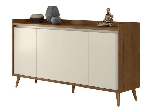 Buffet Aparador Retrô Delux Malbec com Off White - MoveisAqui Menor preço em Buffet Aparador Retrô Delux Malbec com Off White - MoveisAqui