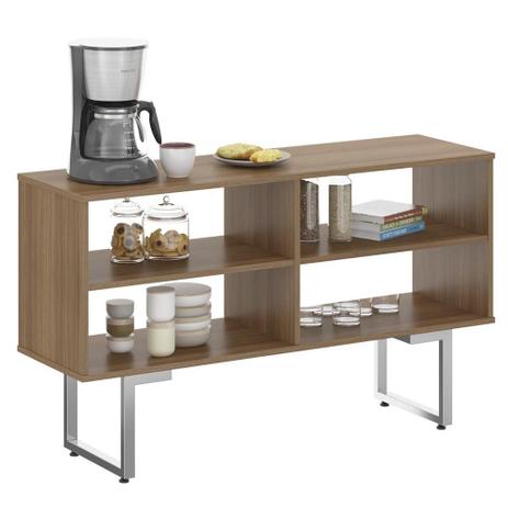 Buffet Pratic Classic com Pés Cromado 120 cm Montana - Plata moveis Menor preço em Buffet Pratic Classic com Pés Cromado 120 cm Montana - Plata moveis