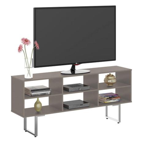 Buffet Pratic Classic com Pés Cromado 160 cm Suede - Plata moveis Menor preço em Buffet Pratic Classic com Pés Cromado 160 cm Suede - Plata moveis