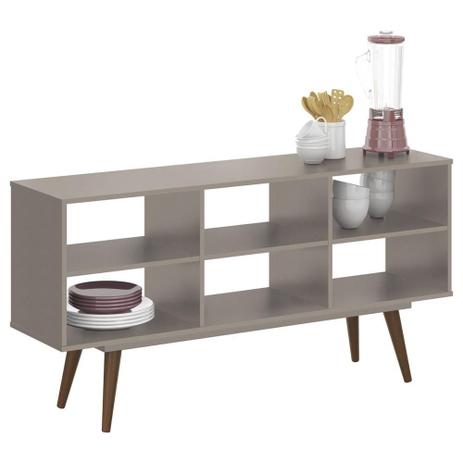 Buffet Pratic Classic com Pés Retro 140 cm Suede - Plata moveis Menor preço em Buffet Pratic Classic com Pés Retro 140 cm Suede - Plata moveis