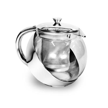 Bule de Vidro Para Chá Inox 700 Ml Com Filtro Inox - KE HOME Menor preço em Bule de Vidro Para Chá Inox 700 Ml Com Filtro Inox - KE HOME
