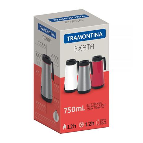 Bule Térmico em Aço Inox Vermelho com Infusor 750ml Exata Tramontina Menor preço em Bule Térmico em Aço Inox Vermelho com Infusor 750ml Exata Tramontina