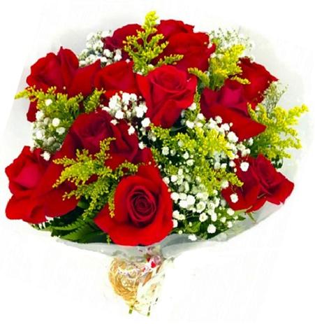 Buquê 12 Rosas Nacionais - Palomaflores.com.br Menor preço em Buquê 12 Rosas Nacionais - Palomaflores.com.br