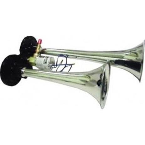 Buzina 24v a ar 2 cornetas cromada - Vetor Menor preço em Buzina 24v a ar 2 cornetas cromada - Vetor