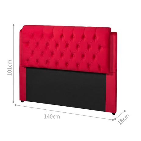 Cabeceira Box Casal 1.40 m Paiva Vermelho - Divaloto Menor preço em Cabeceira Box Casal 1.40 m Paiva Vermelho - Divaloto