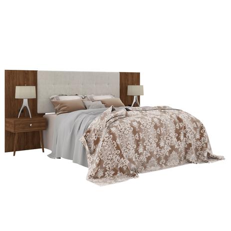 Cabeceira Box com Criado Mudo 100 Mdf Extensivel Toscana com Capitonê Jacarandá - Robel Menor preço em Cabeceira Box com Criado Mudo 100 Mdf Extensivel Toscana com Capitonê Jacarandá - Robel