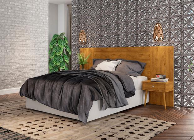 Cabeceira Box com Criado Mudo 100 Mdf Extensivel Toscana Nature Off White - Robel é boa?