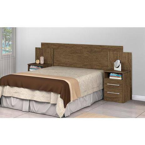 Cabeceira Box de Casal Roma 140 cm Castanho - Basoto Brasil Menor preço em Cabeceira Box de Casal Roma 140 cm Castanho - Basoto Brasil