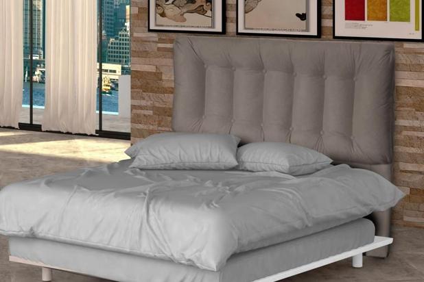 Cabeceira Cama Casal Conforto 140 cm - New chumbo pena - Matrix Menor preço em Cabeceira Cama Casal Conforto 140 cm - New chumbo pena - Matrix