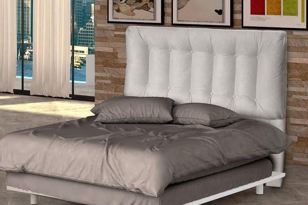 Cabeceira Cama Casal Conforto 160 cm - Bege pena - Matrix Menor preço em Cabeceira Cama Casal Conforto 160 cm - Bege pena - Matrix