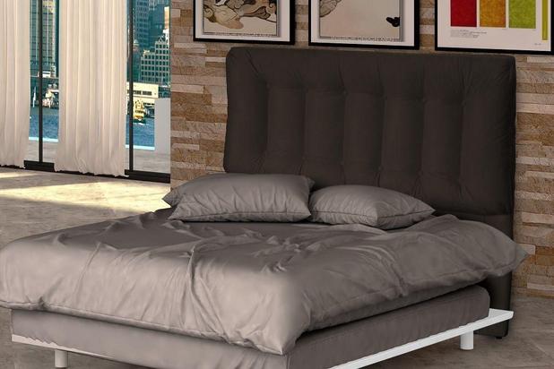 Cabeceira Cama Casal Conforto 160 cm - Marrom escuro pena - Matrix Menor preço em Cabeceira Cama Casal Conforto 160 cm - Marrom escuro pena - Matrix