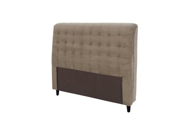Cabeceira casal 140 cm dama plus suede marrom taupe - simbal Menor preço em Cabeceira casal 140 cm dama plus suede marrom taupe - simbal