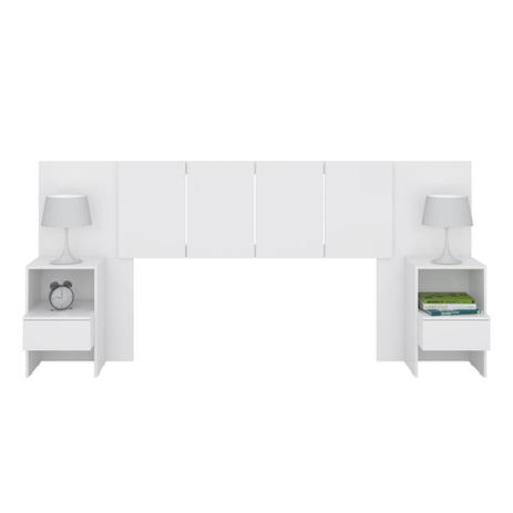 Cabeceira Casal Com Mesa Demóbile 2 Gavetas Tulipa Branca Menor preço em Cabeceira Casal Com Mesa Demóbile 2 Gavetas Tulipa Branca